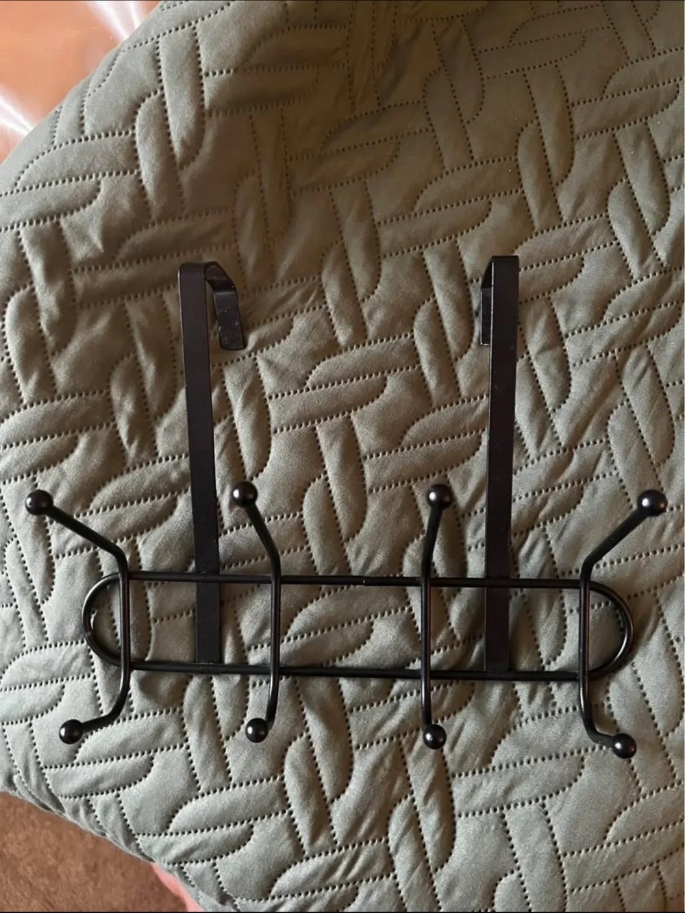 Black Over-the-Door Wall Hook Rack - Black